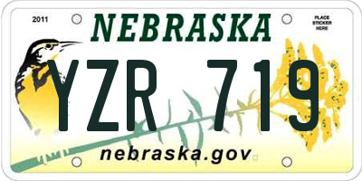 NE license plate YZR719
