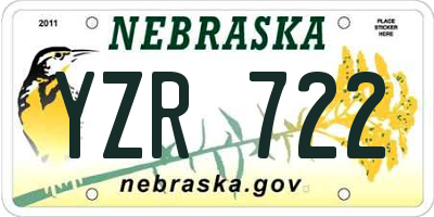 NE license plate YZR722