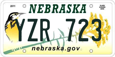 NE license plate YZR723