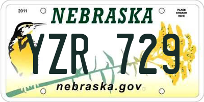 NE license plate YZR729