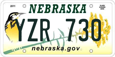 NE license plate YZR730