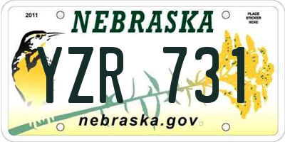 NE license plate YZR731