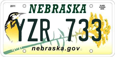 NE license plate YZR733
