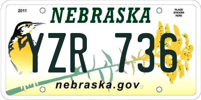 NE license plate YZR736
