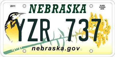 NE license plate YZR737