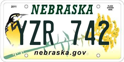 NE license plate YZR742
