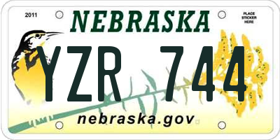 NE license plate YZR744