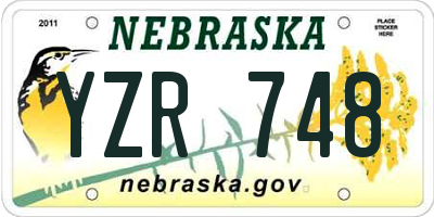 NE license plate YZR748