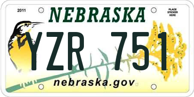 NE license plate YZR751