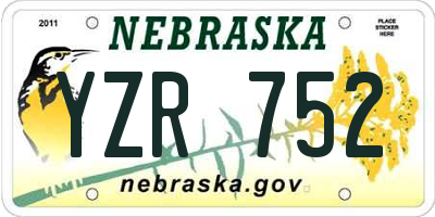 NE license plate YZR752