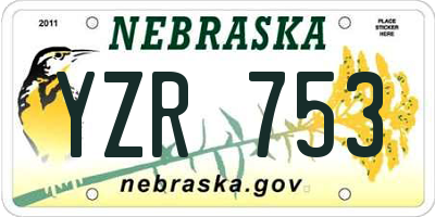NE license plate YZR753