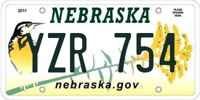 NE license plate YZR754