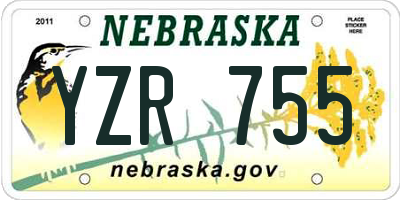 NE license plate YZR755
