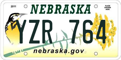 NE license plate YZR764