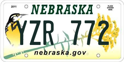 NE license plate YZR772