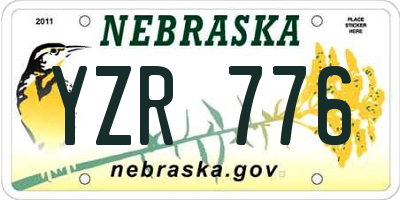 NE license plate YZR776