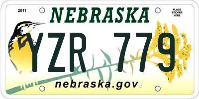 NE license plate YZR779