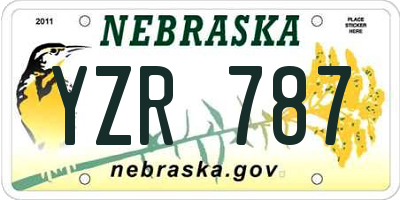 NE license plate YZR787