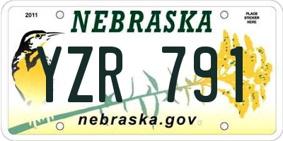 NE license plate YZR791