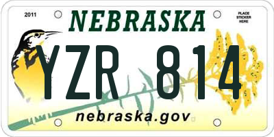 NE license plate YZR814