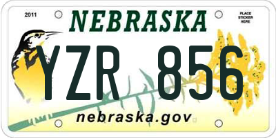 NE license plate YZR856