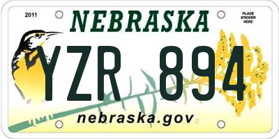 NE license plate YZR894