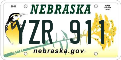 NE license plate YZR911