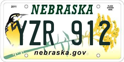 NE license plate YZR912