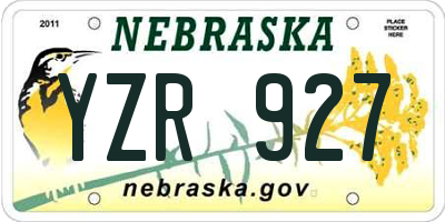 NE license plate YZR927
