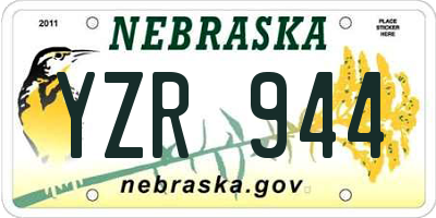 NE license plate YZR944