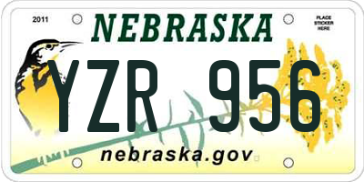 NE license plate YZR956
