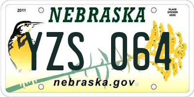NE license plate YZS064