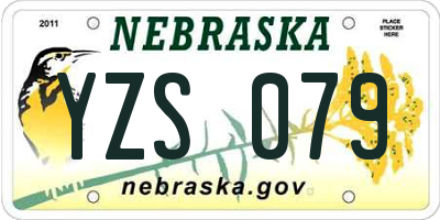 NE license plate YZS079