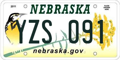 NE license plate YZS091