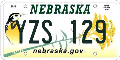 NE license plate YZS129