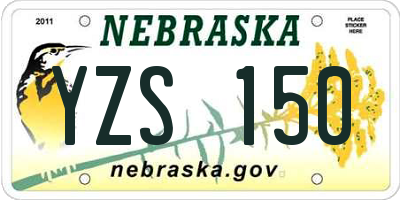 NE license plate YZS150