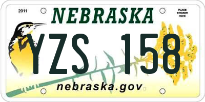NE license plate YZS158