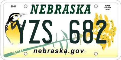 NE license plate YZS682