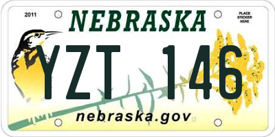 NE license plate YZT146
