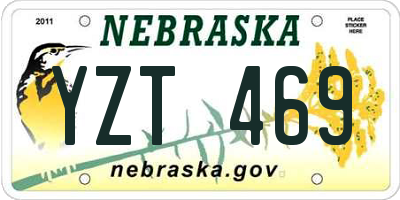 NE license plate YZT469