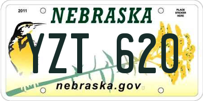 NE license plate YZT620