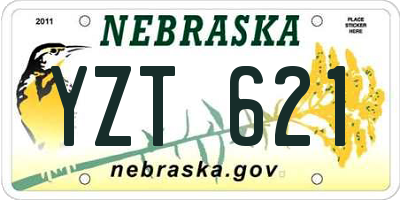 NE license plate YZT621