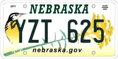 NE license plate YZT625