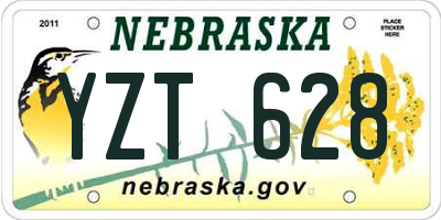 NE license plate YZT628