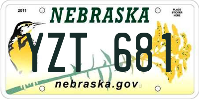NE license plate YZT681