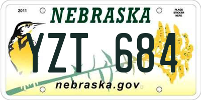 NE license plate YZT684