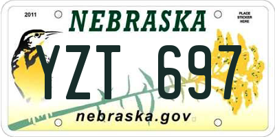 NE license plate YZT697
