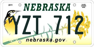 NE license plate YZT712