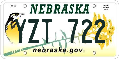 NE license plate YZT722