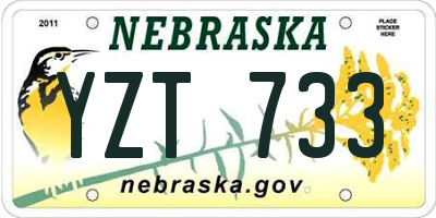 NE license plate YZT733